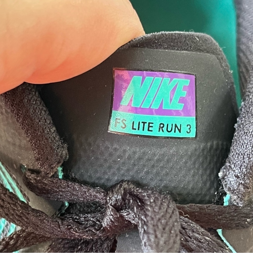 Nike FS Lite Run 3 Running Women’s Black Teal Athletic Shoes Size 10 Lightweight - Picture 8 of 12